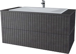 Stella Polare Мебель для ванной Дэрри 100 подвесная бетон/цемент – фотография-3